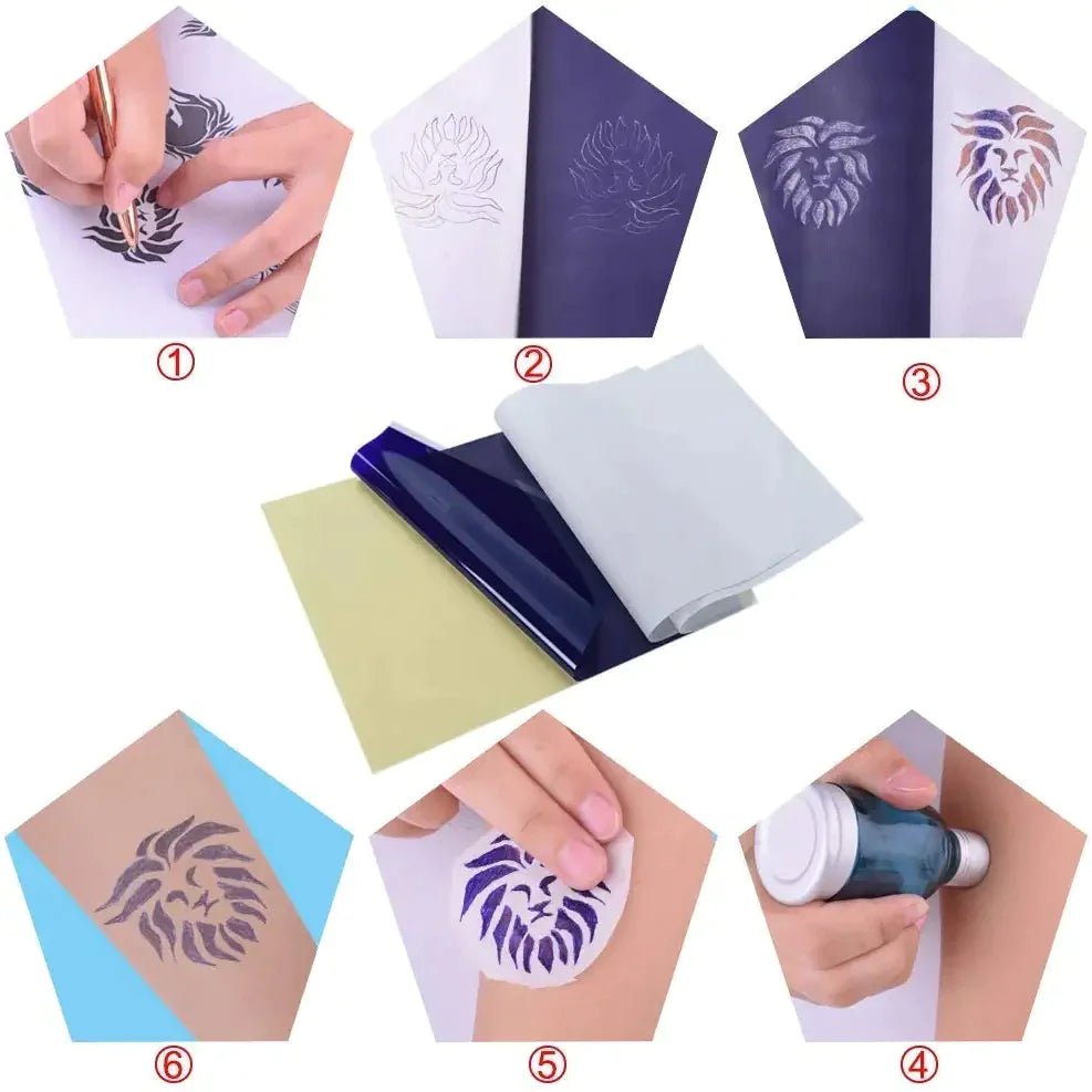 Tattoo Transfer Paper Stencil Carbon Thermal Tracing Hectograph Supplies Sheets